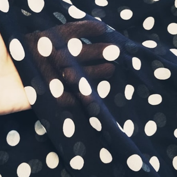 POLKA DOT Navy SKIRT Delight 🆕️ Day or Night - Picture 6 of 8